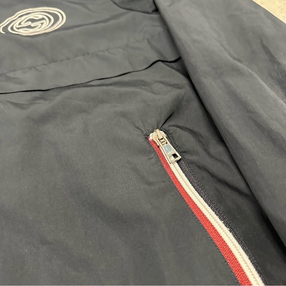 Gucci Logo Blue Windbreaker Jacket XL Mens - Picture 3 of 11